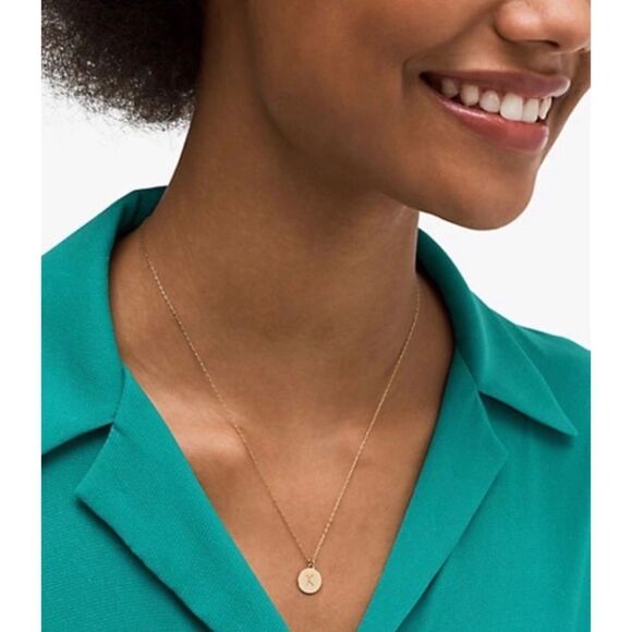 Kate Spade Mini Initial Pendant Necklace P - Picture 2 of 4